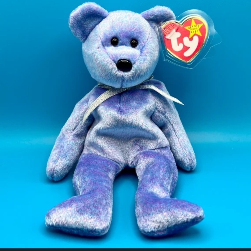 TY Beanie Baby - CLUBBY 2 the Platinum Bear (8.5 inch)